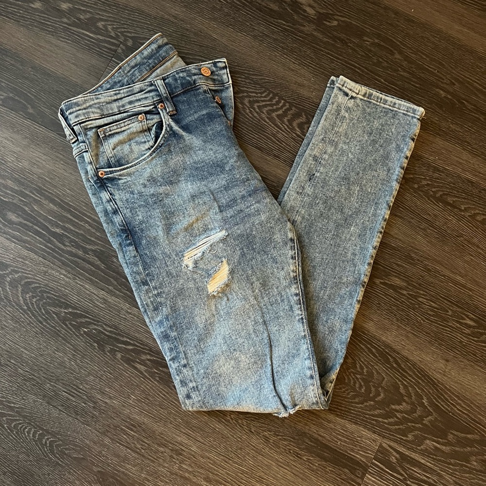 H&M Mens Skinny Stretch Ripped Jeans Size 32